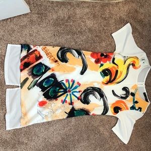 Modern art print mini dress